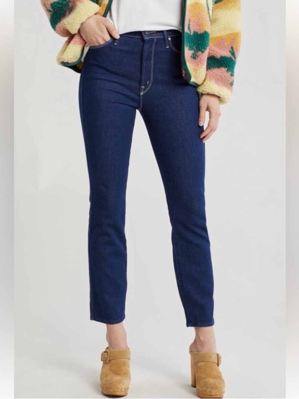 Mother The Double Dazzler Ooh La La Dark Blue Wash Jeans size 25